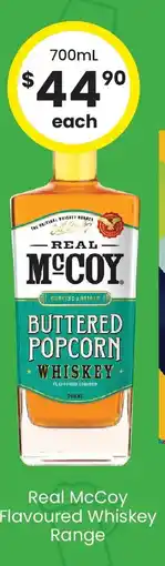 The Bottle O Real McCoy Flavoured Whiskey Range offer