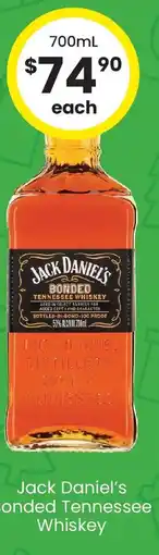 The Bottle O Jack Daniel's Bonded Tennessee Whiskey offer