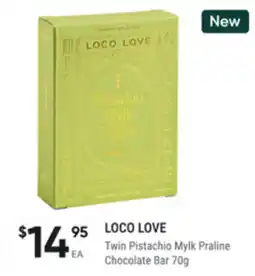 healthylife Loco love twin pistachio mylk praline chocolate bar offer