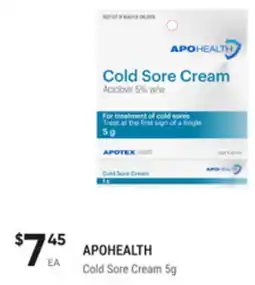 healthylife Apohealth cold sore cream offer