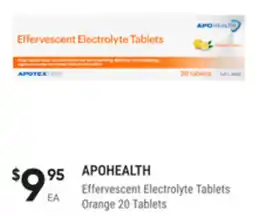 healthylife Apohealt effervescent electrolyte tablets orange offer