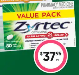 healthylife Zyrtec rapid acting 24 RELIEF offer