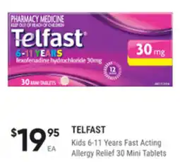 healthylife Telfast Kids 6-11 Years Fast Acting Allergy Relief offer