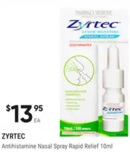 healthylife Zyrtec Antihistamine Nasal Spray Rapid Relief offer