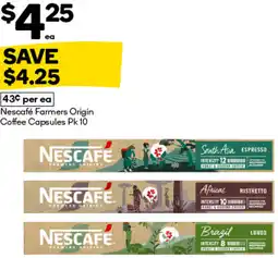Woolworths Nescafé Farmers Origin Coffee Capsules offer
