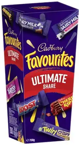 Coles Cadbury Favourites 680g-700g offer