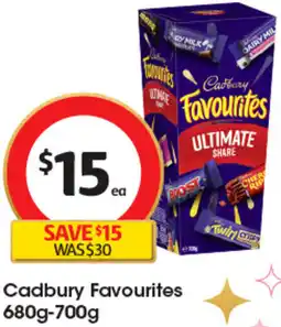 Coles Cadbury Favourites offer