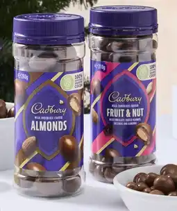 Coles Cadbury Chocolate Coated Fruit or Nut Jar 270g-340g offer