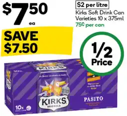 Woolworths Kirks Soft Drink offer