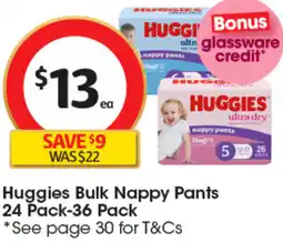 Coles Huggies Bulk Nappy Pants offer