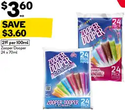 Woolworths Zooper Dooper offer