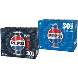 Woolworths Pepsi or Pepsi Max Soft Drink Cans 30 x 375ml offer