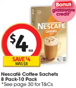 Coles Nescafé Coffee Sachets offer