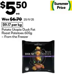 Woolworths Potato Utopia Duck Fat Roast Potatoes offer