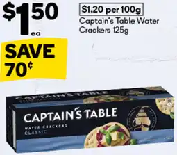 Woolworths Captain’s Table Water Crackers offer