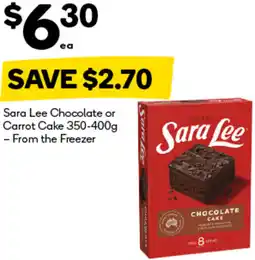 Woolworths Sara Lee Chocolate or Carrot Cake offer