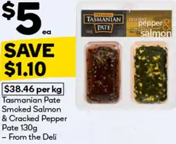 Woolworths Tasmanian Pate Smoked Salmon & Cracked Pepper Pate offer