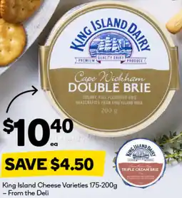 Woolworths King Island Cheese Varieties offer