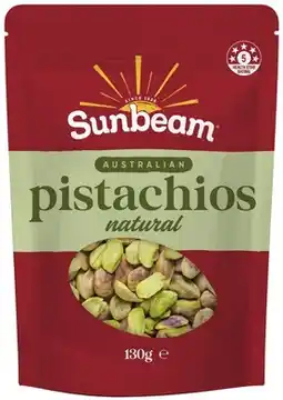Coles Sunbeam Australian Pistachios 130g offer