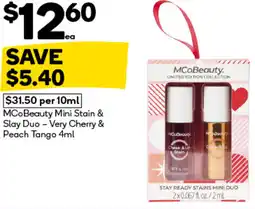 Woolworths MCoBeauty Mini Stain & Slay Duo offer