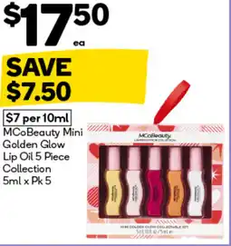Woolworths MCoBeauty Mini Golden Glow Lip Oil offer