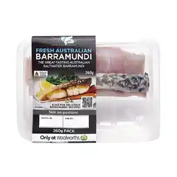 Woolworths Humpty Doo Fresh Australian Barramundi Skin On 260g offer