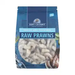 Woolworths Just Caught Peeled and Deveined Raw Prawns 1 kg – From the Seafood Freezer offer