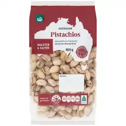 Woolworths Woolworths Australian Roasted & Salted Pistachios 400g offer