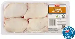 Coles Coles rspca approved chicken thigh cutlets offer