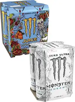Coles Monster Energy Drink 4x500mL offer
