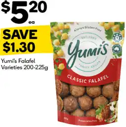 Woolworths Yumi’s Falafel Varieties offer
