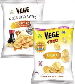 Coles Vege Chips or Rice Crackers offer