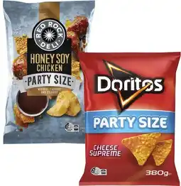 Coles Doritos Big Bag or Red Rock Deli Potato Chips offer
