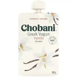 Woolworths Chobani Greek Yogurt Pouches 140g – From the Fridge offer