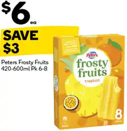 Woolworths Peters Frosty Fruits offer