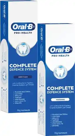 Coles Oral B Pro Health Advanced Deep Clean or Whitening Toothpaste offer