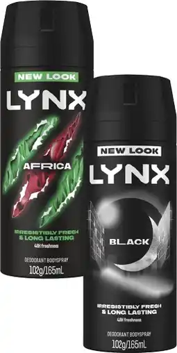 Coles Lynx Body Spray Deodorant 165mL offer