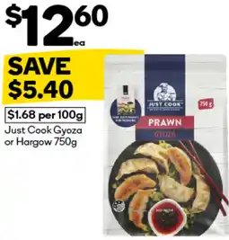 Woolworths Just Cook Gyoza or Hargow offer
