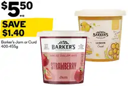 Woolworths Barker’s Jam or Curd offer