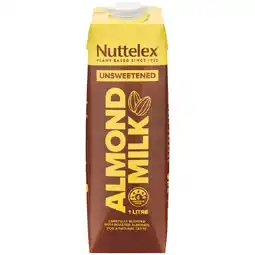 Woolworths Nuttelex Unsweetened Almond or Oat Milk 1 Litre offer
