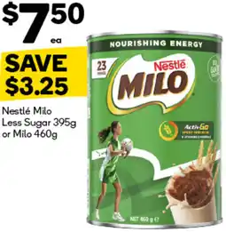 Woolworths Nestlé Milo Less Sugar or Milo offer