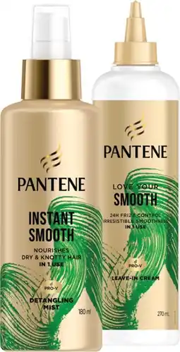 Coles Pantene Smooth Detangling Mist or Leave-In Cream offer