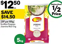 Woolworths SunRice Fragrant Jasmine Rice offer