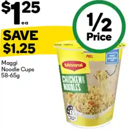 Woolworths Maggi Noodle Cups offer