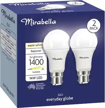 Coles Mirabella 14W GLS LED Light Globes offer
