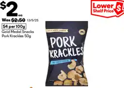 Woolworths Gold Medal Snacks Pork Krackles offer