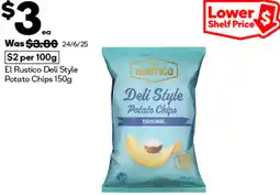 Woolworths El Rustico Deli Style Potato Chips offer