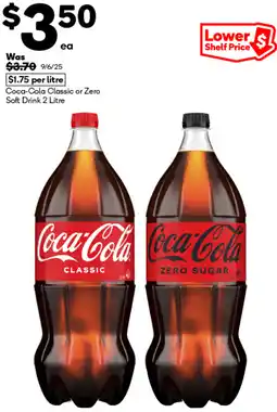 Woolworths Coca-Cola Classic or Zero Soft Drink offer