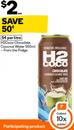 Woolworths H2Coco Chocolate Coconut Water offer
