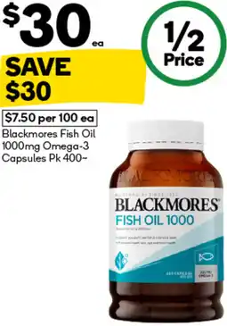 Woolworths Blackmores Fish Oil Omega-3 Capsules offer